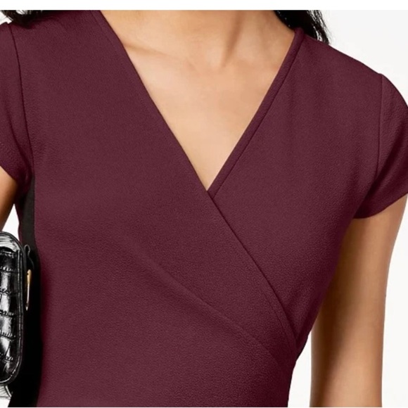 Almost Famous Women's Striped Ruched Cocktail Dress Purple Size X-Small NWT - Picture 6 of 6